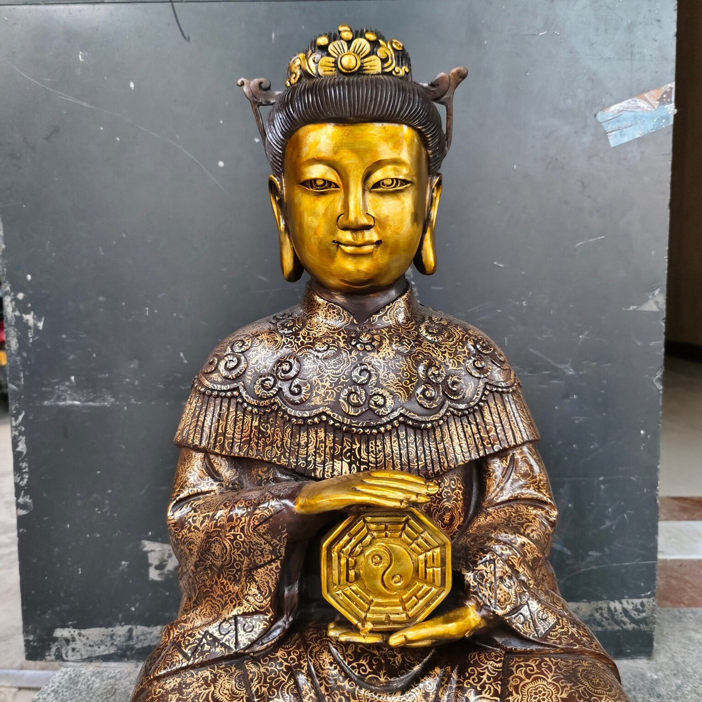 Chinese antique pure copper with no birth mother