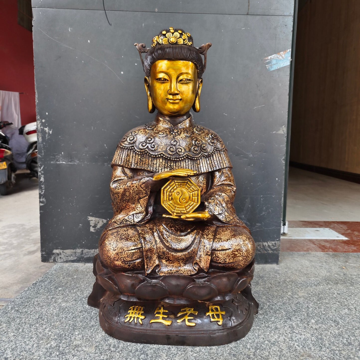 Chinese antique pure copper with no birth mother
