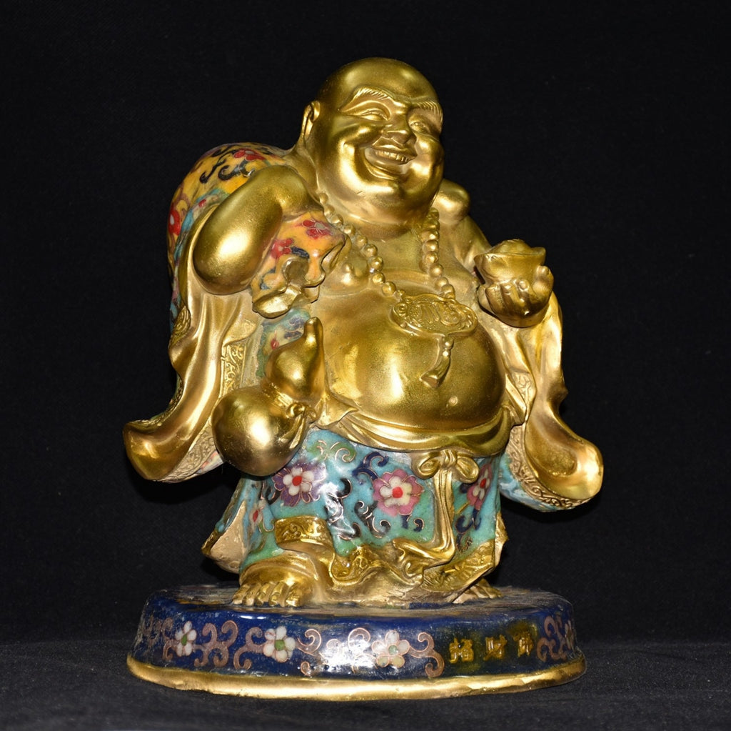 Pure copper cloisonne Maitreya Buddha ornament