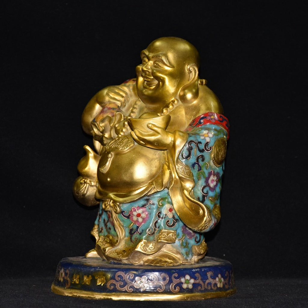 Pure copper cloisonne Maitreya Buddha ornament
