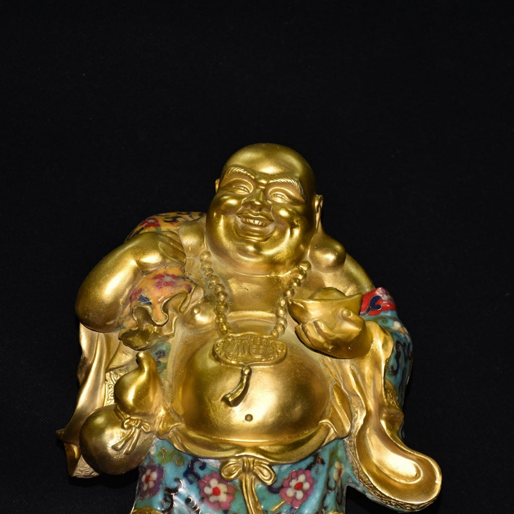 Pure copper cloisonne Maitreya Buddha ornament