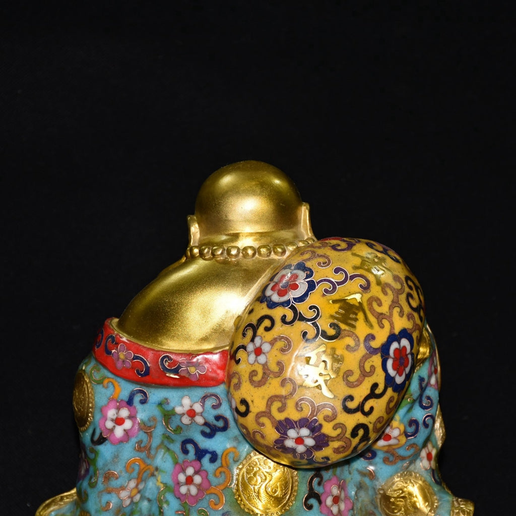 Pure copper cloisonne Maitreya Buddha ornament