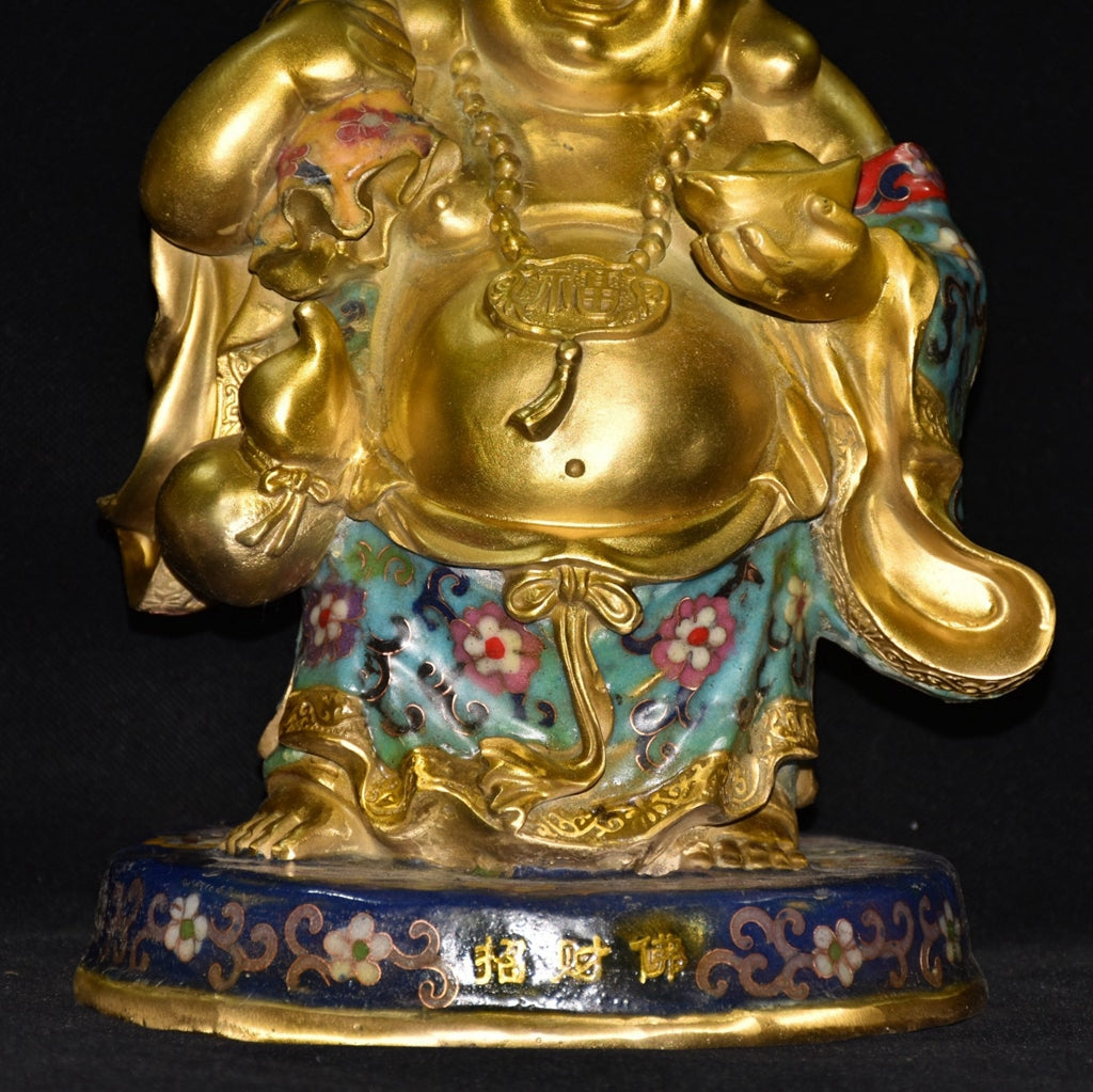 Pure copper cloisonne Maitreya Buddha ornament