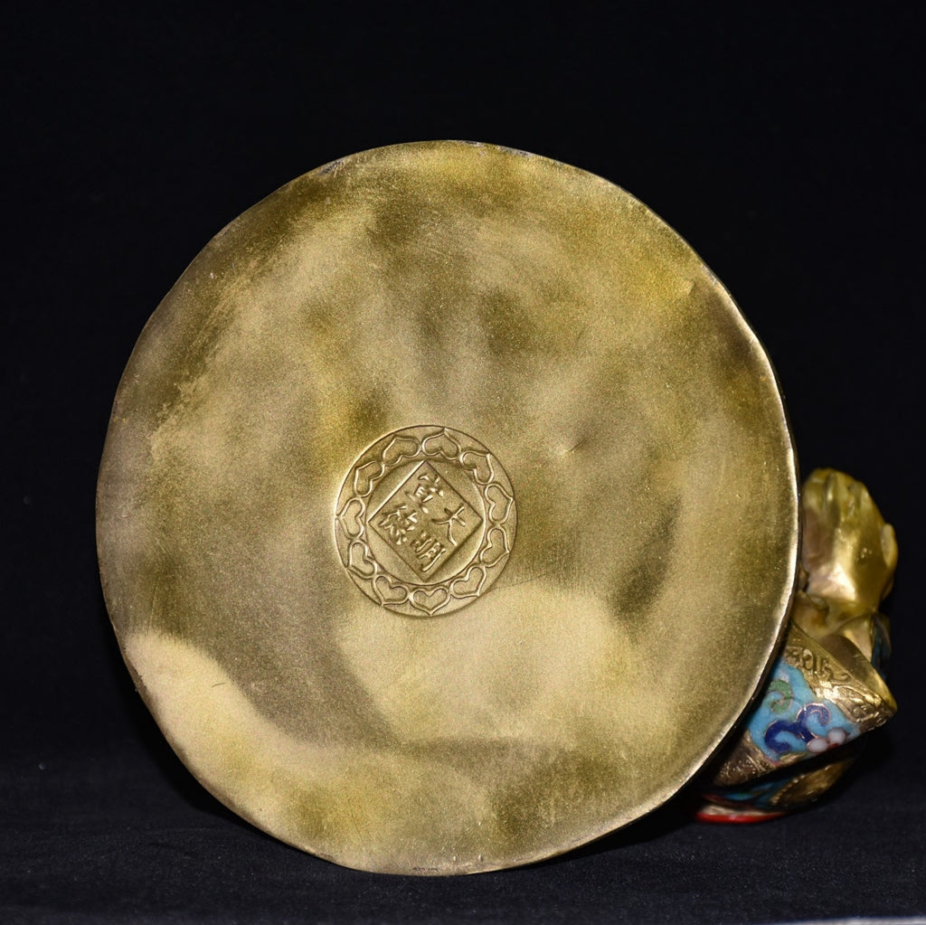 Pure copper cloisonne Maitreya Buddha ornament