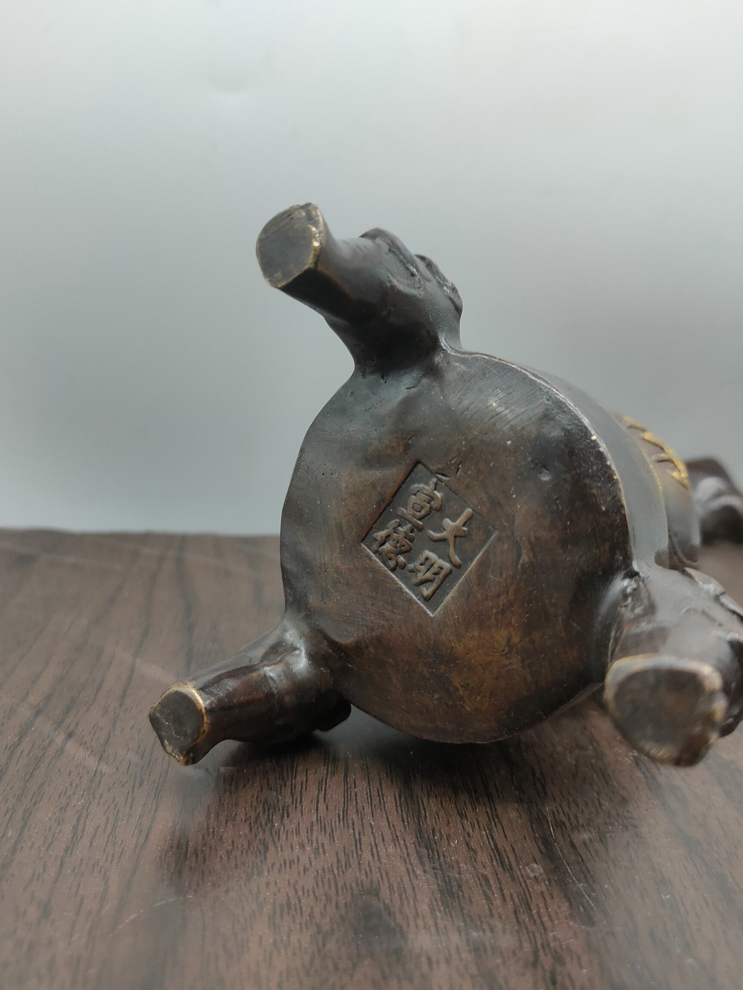 Chinese antique pure copper Buddha shaped candlestick