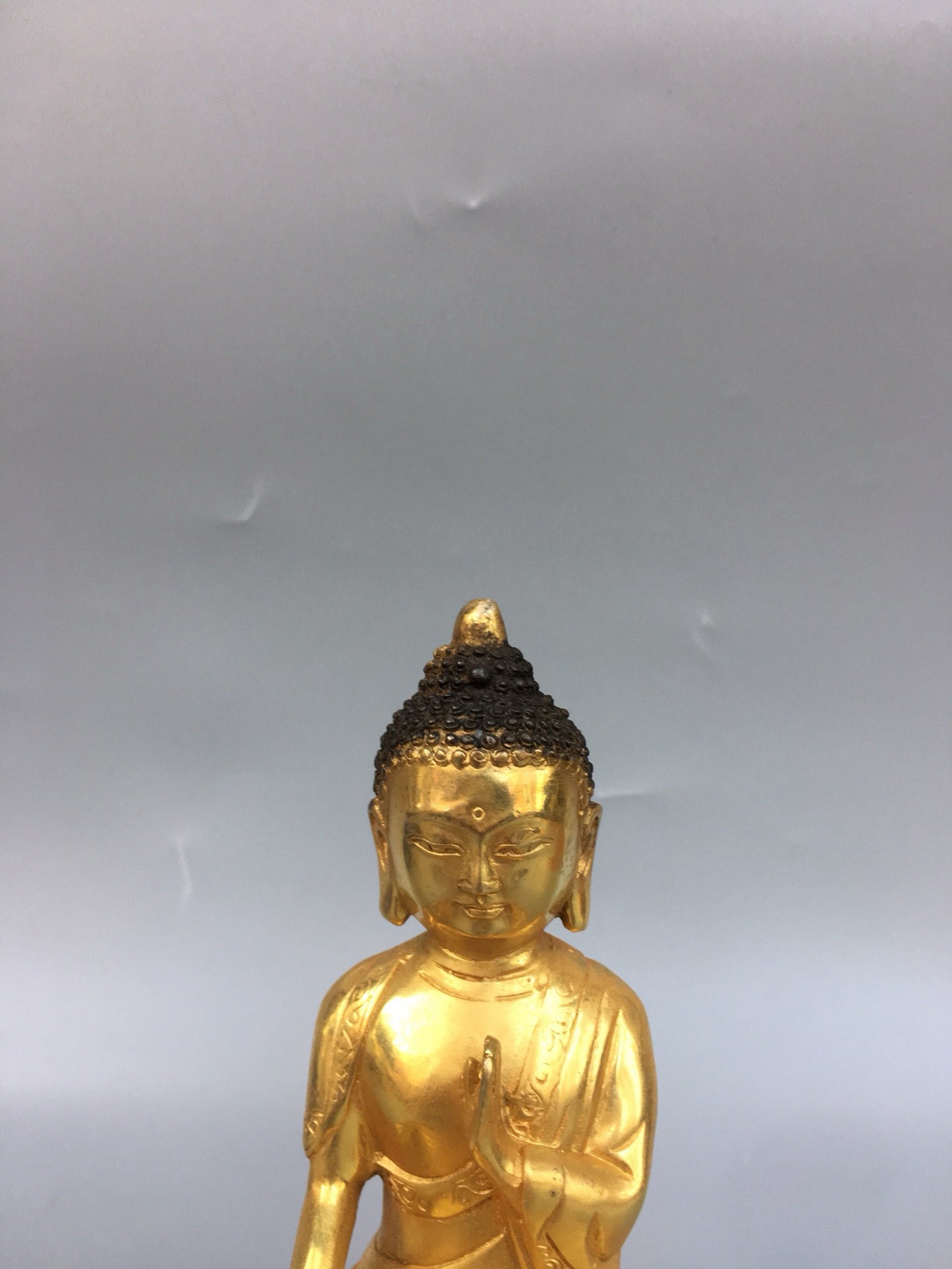 Chinese antique pure copper statue of Shakyamuni Buddha