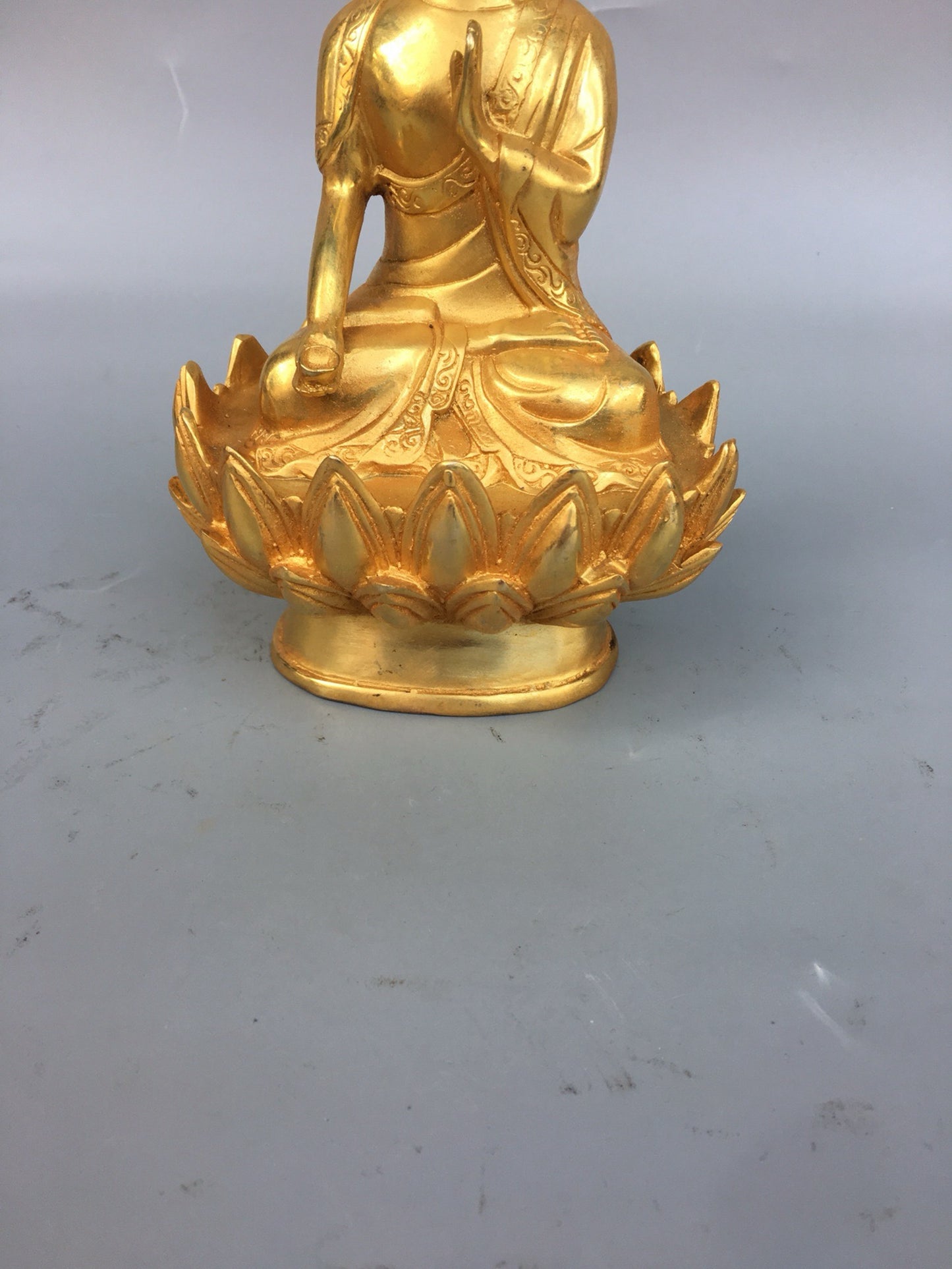 Chinese antique pure copper statue of Shakyamuni Buddha