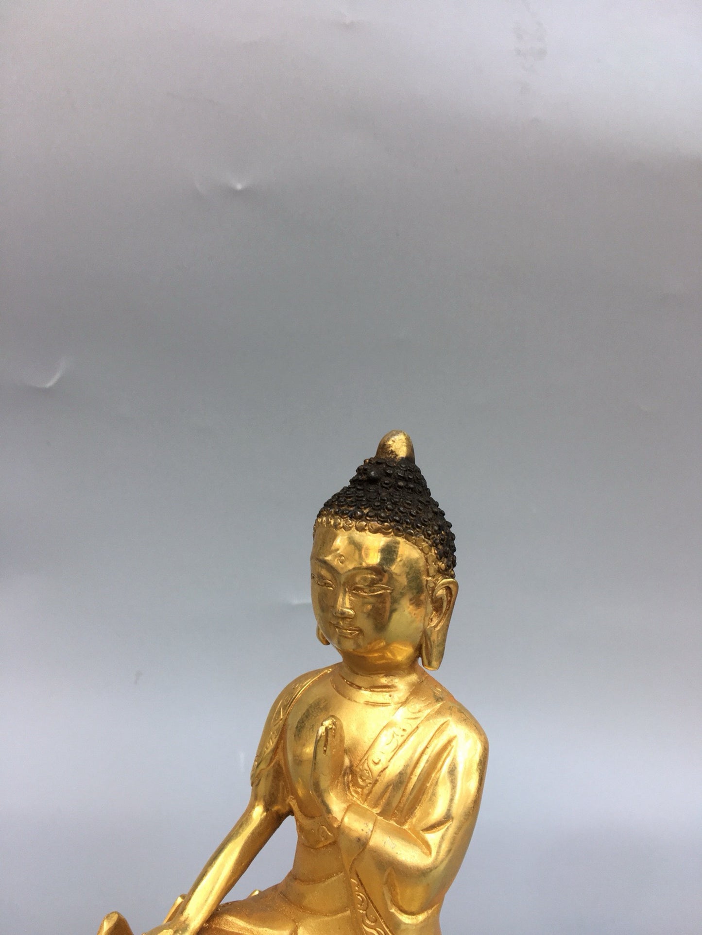 Chinese antique pure copper statue of Shakyamuni Buddha