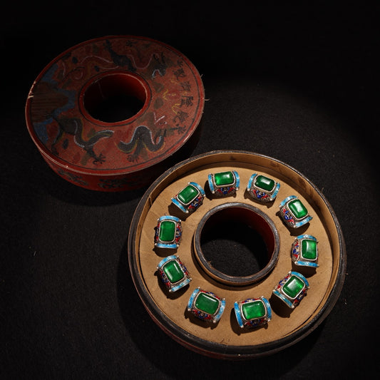 A box of Chinese antique rings