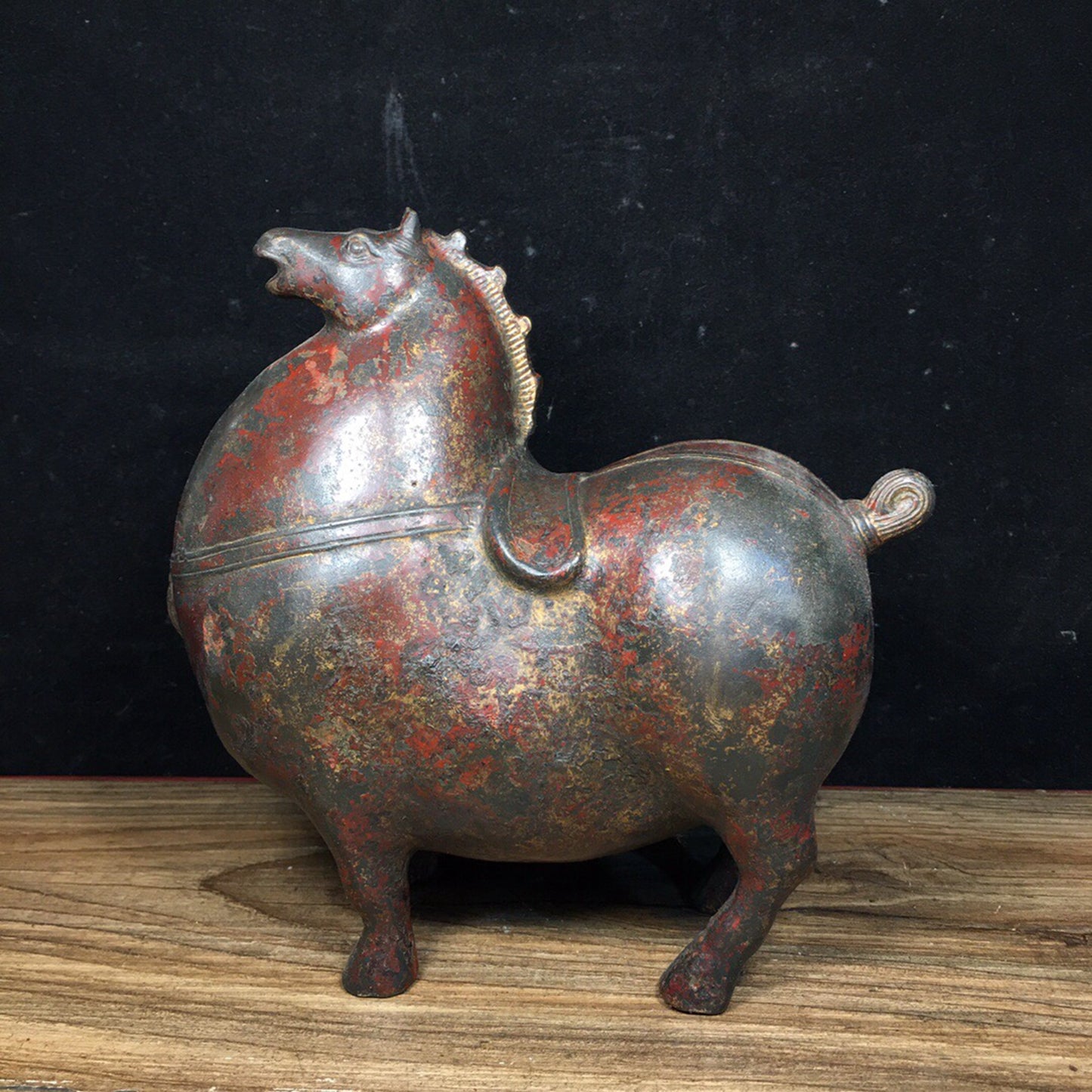 Chinese antique pure copper Tang horse ornament