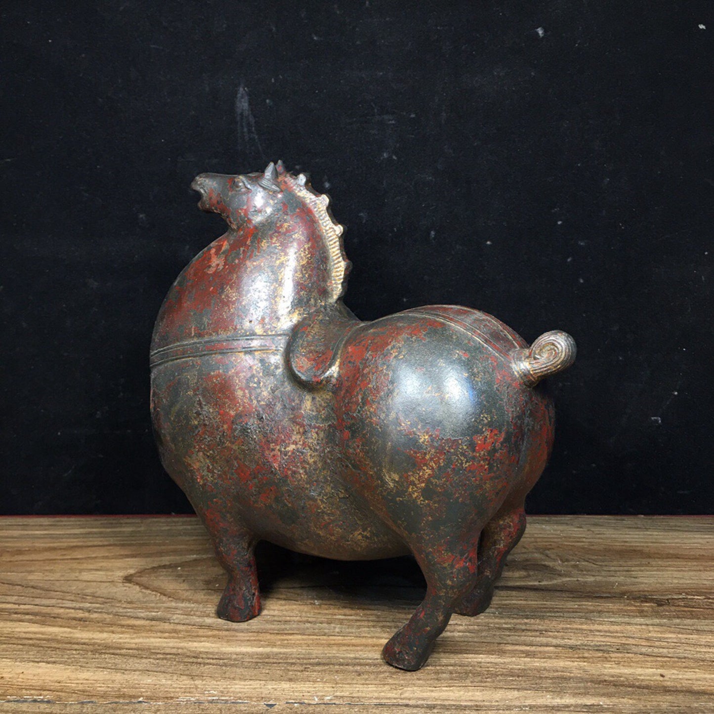 Chinese antique pure copper Tang horse ornament