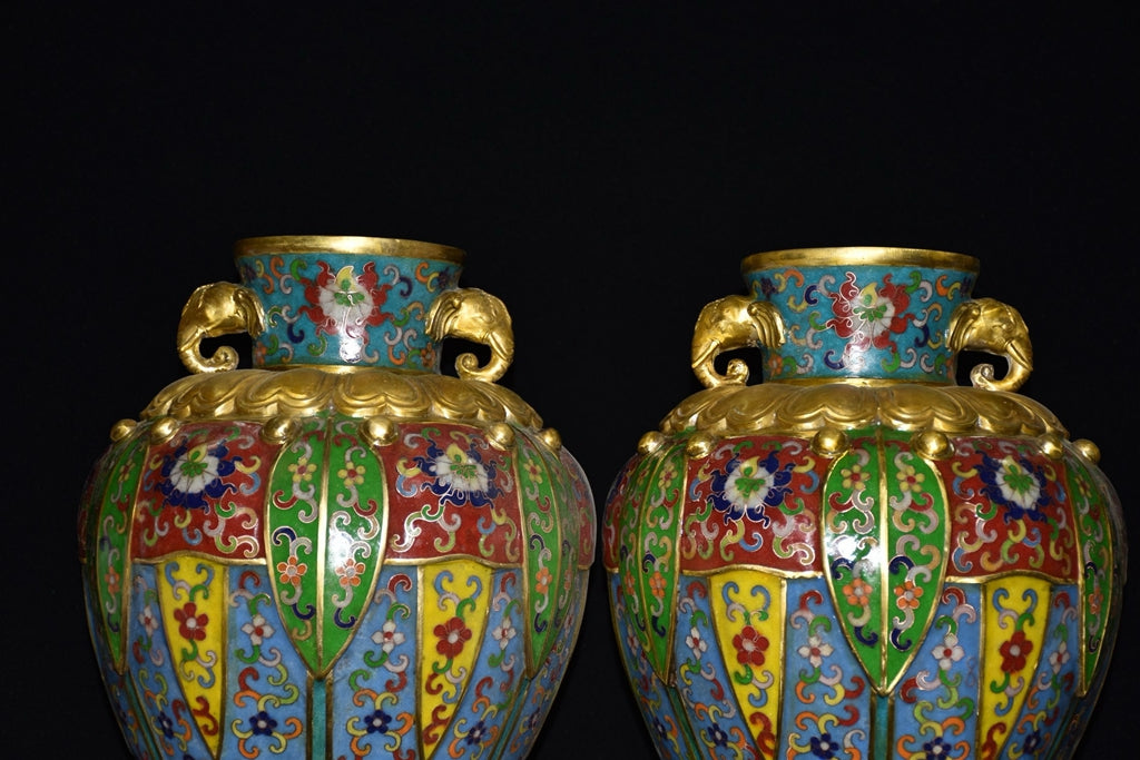 Pure copper cloisonn é vase ornament
