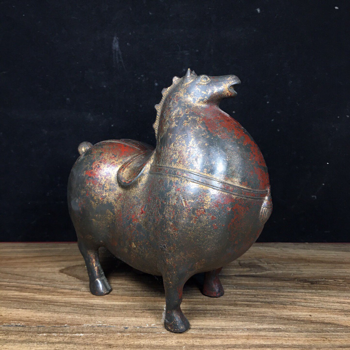 Chinese antique pure copper Tang horse ornament
