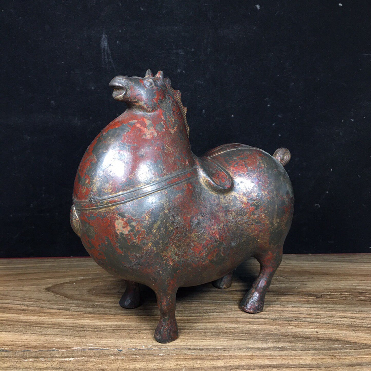 Chinese antique pure copper Tang horse ornament