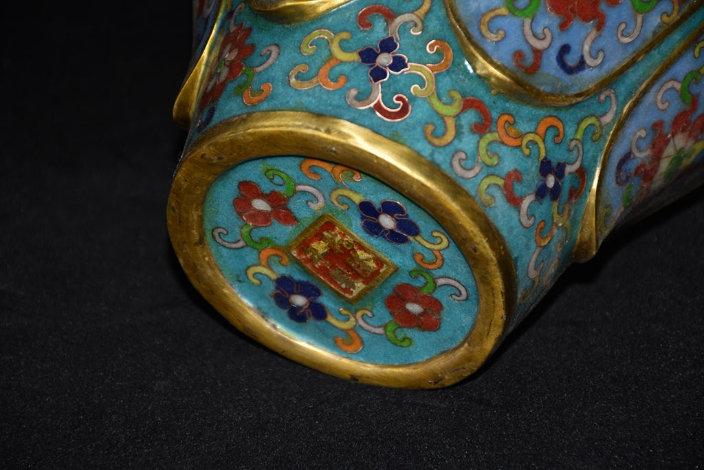 Pure copper cloisonn é vase ornament