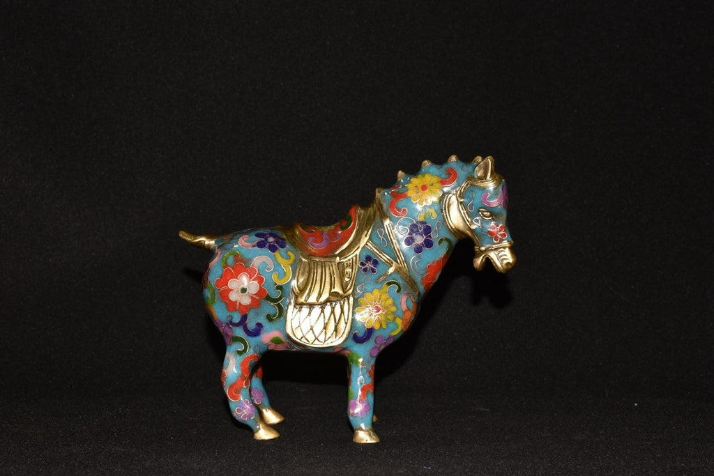 Pure copper cloisonn é Tang horse ornaments