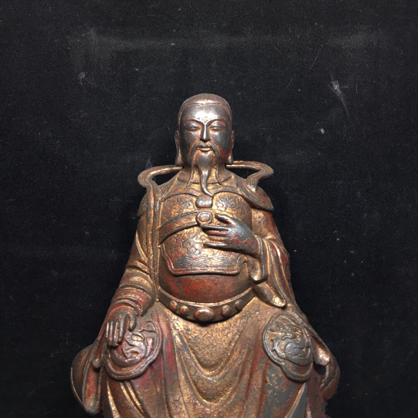 Chinese antique pure copper Zhenwu Emperor ornament