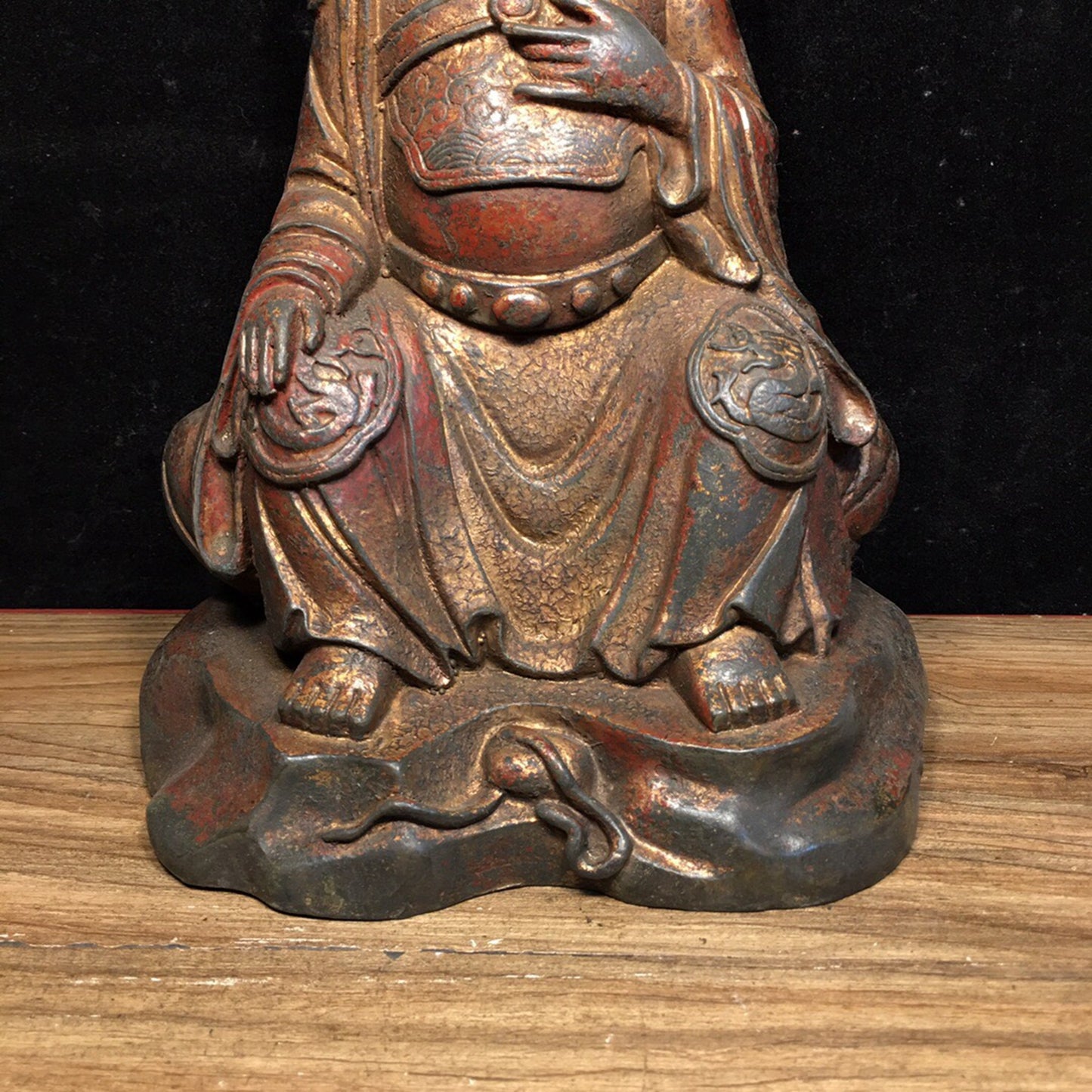 Chinese antique pure copper Zhenwu Emperor ornament