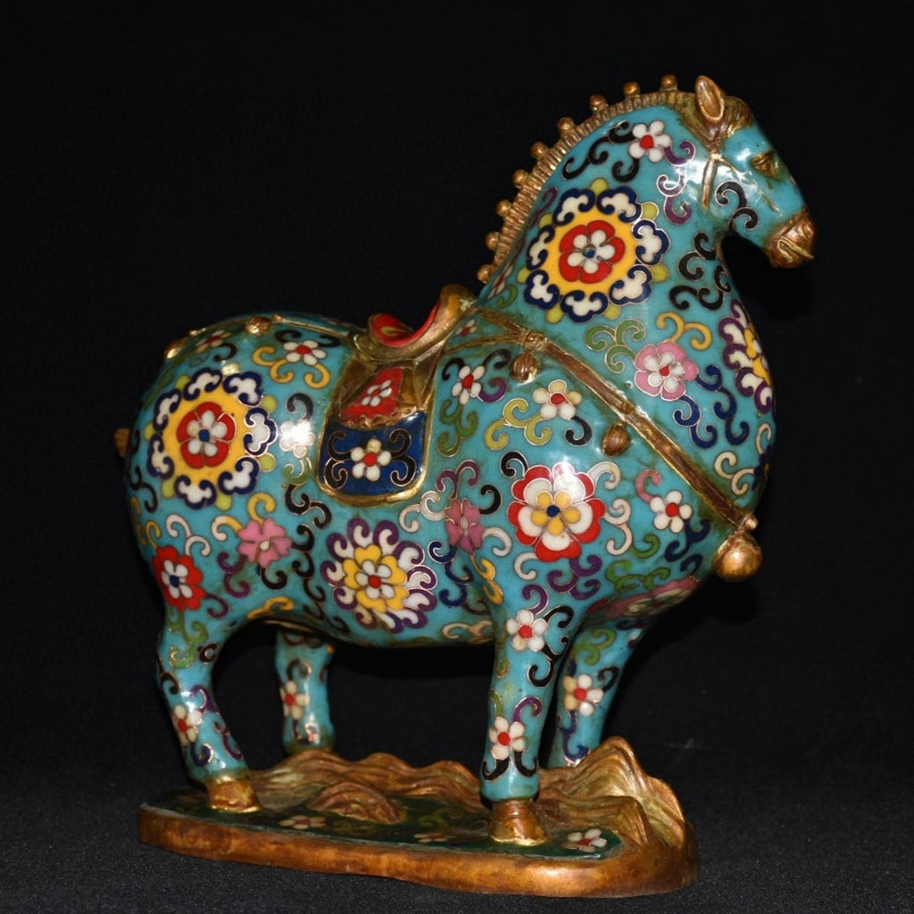 Pure copper cloisonn é Tang horse ornaments