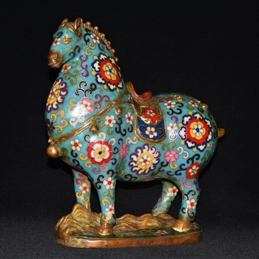 Pure copper cloisonn é Tang horse ornaments
