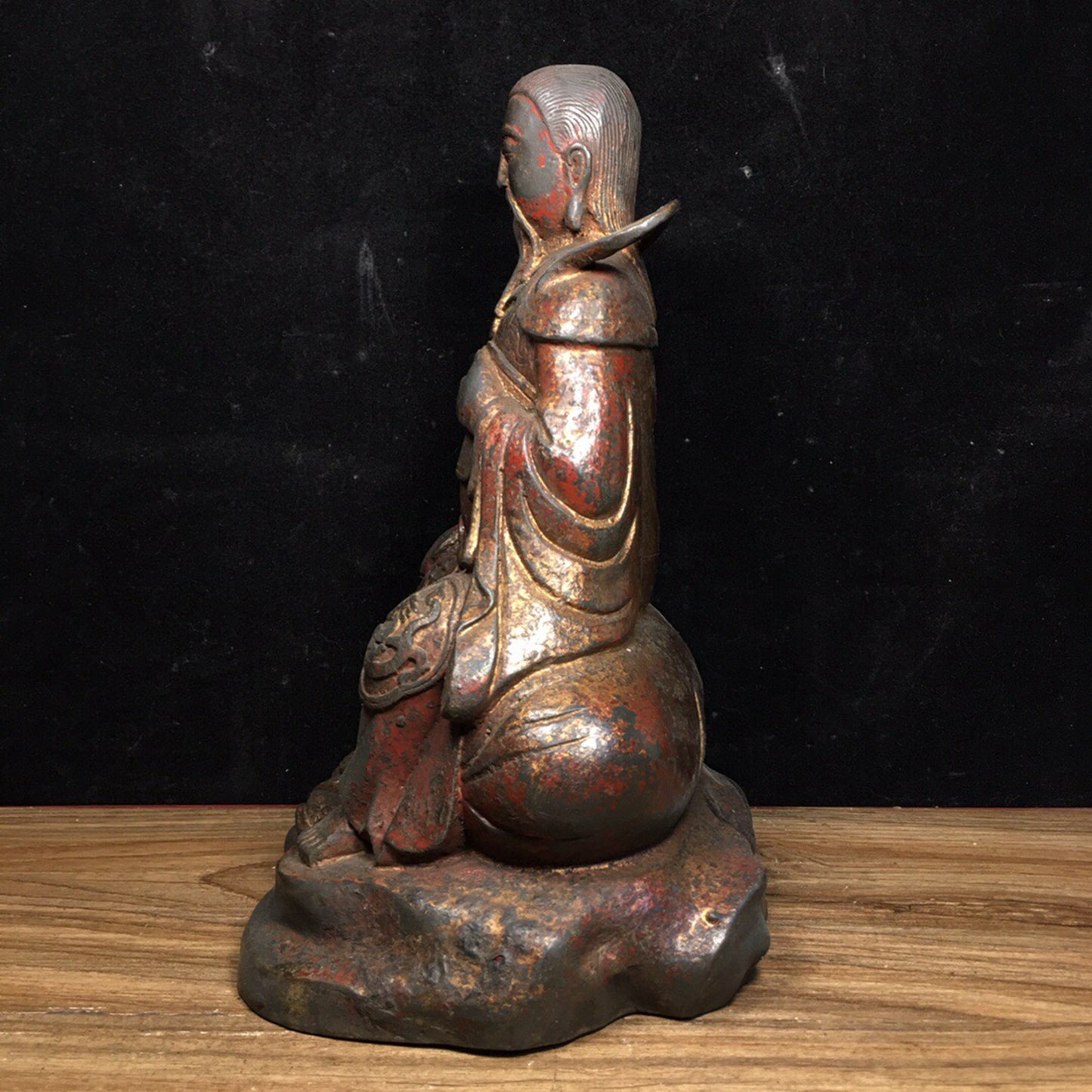 Chinese antique pure copper Zhenwu Emperor ornament