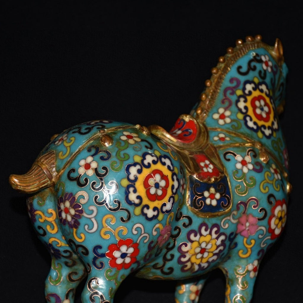Pure copper cloisonn é Tang horse ornaments