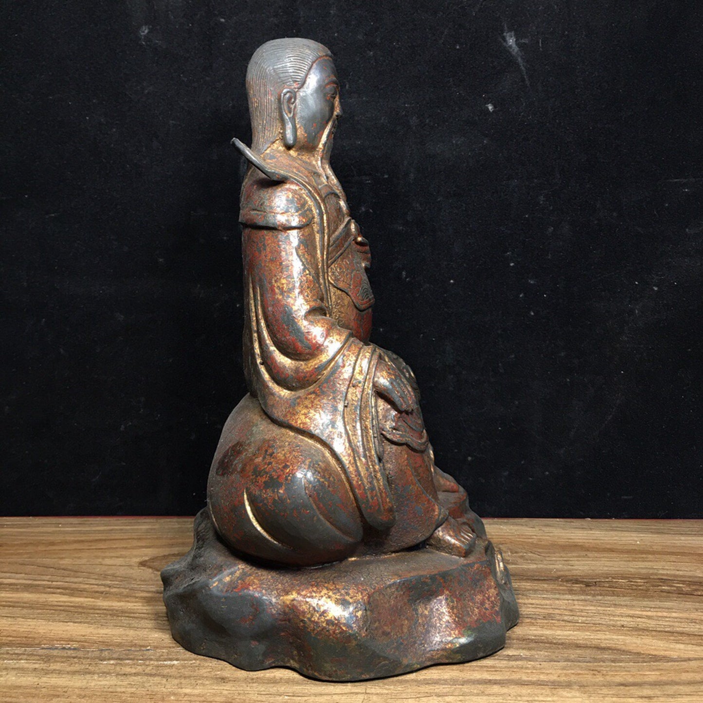 Chinese antique pure copper Zhenwu Emperor ornament