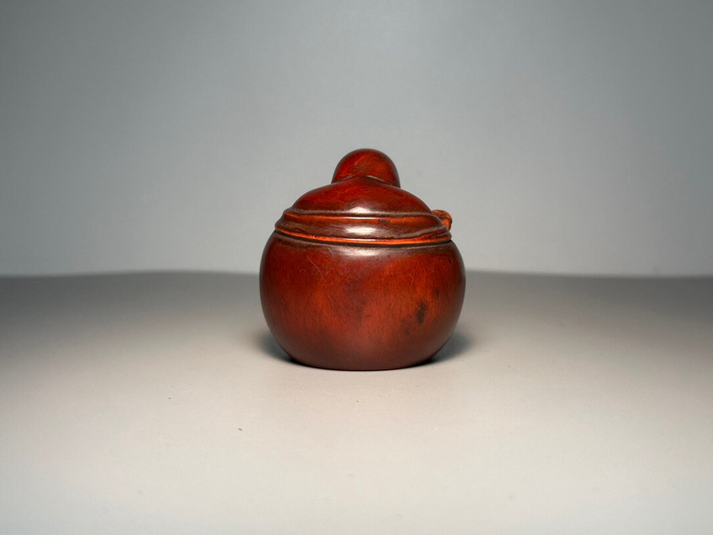 Chinese antique boxwood carving of Maitreya Buddha