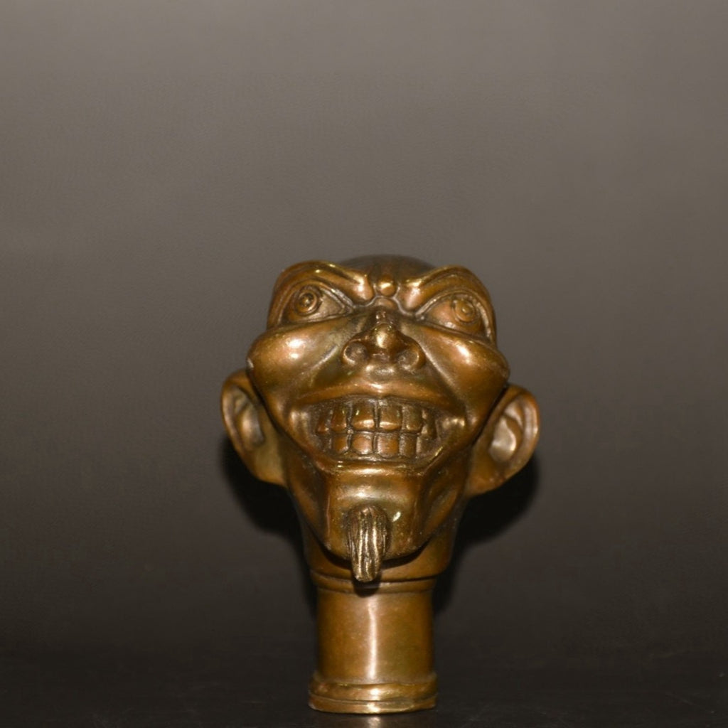 Pure copper Luohanfo crutch head ornaments
