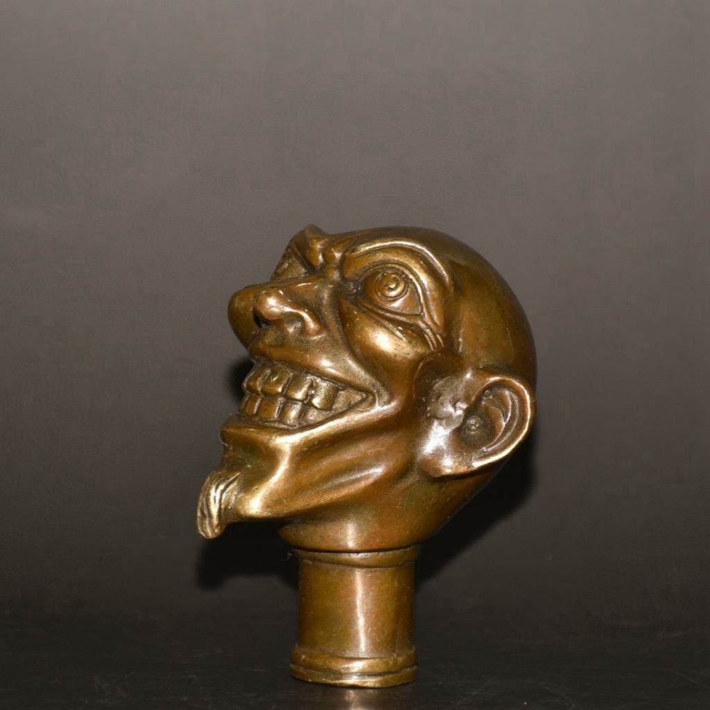 Pure copper Luohanfo crutch head ornaments