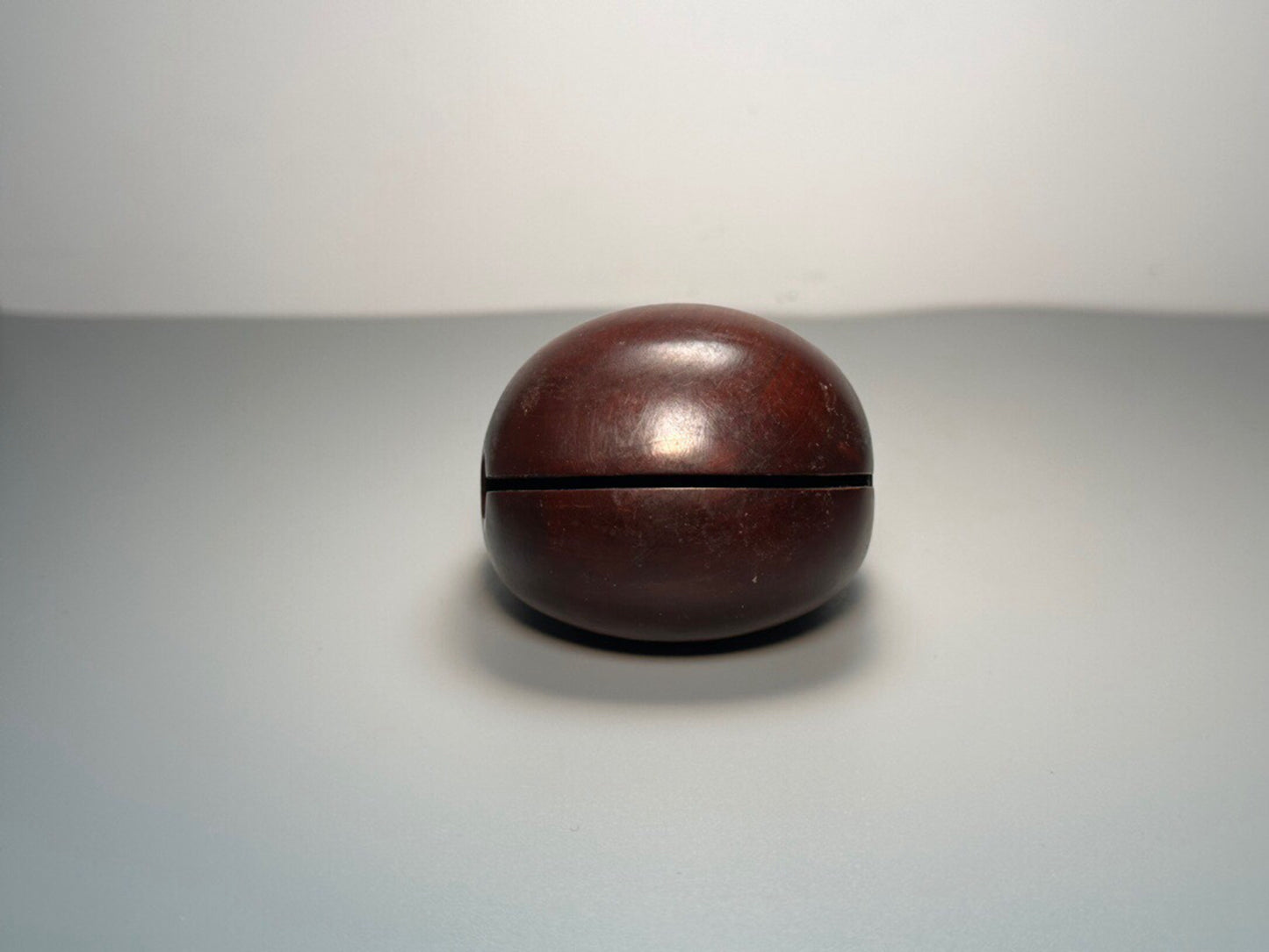 Chinese antique boxwood carving with lotus root and wooden fish