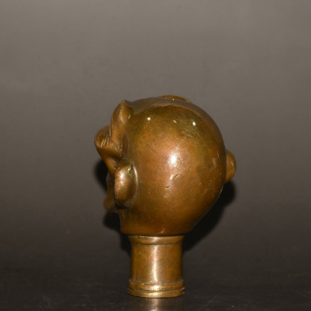 Pure copper Luohanfo crutch head ornaments