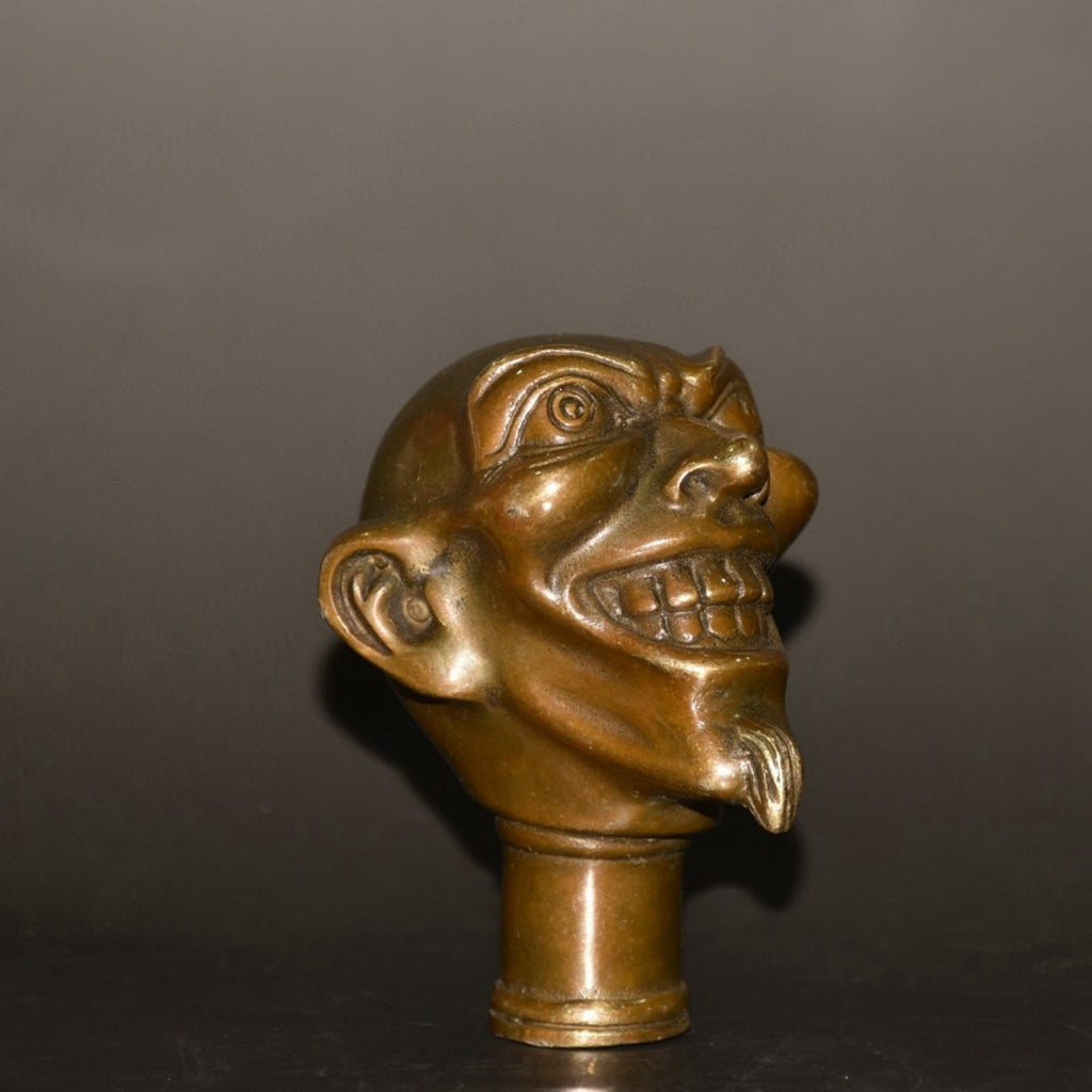 Pure copper Luohanfo crutch head ornaments