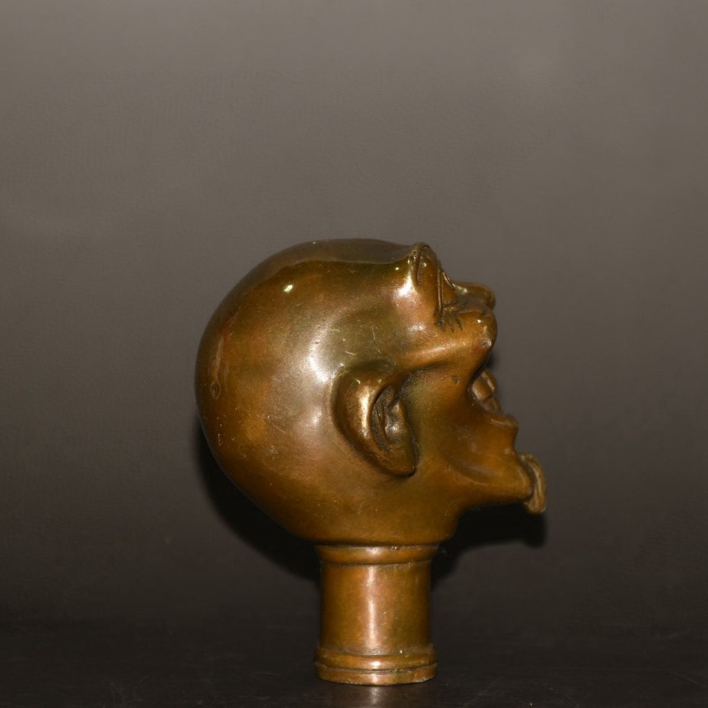 Pure copper Luohanfo crutch head ornaments