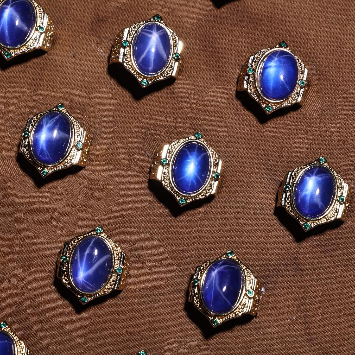 A box of Chinese antique rings