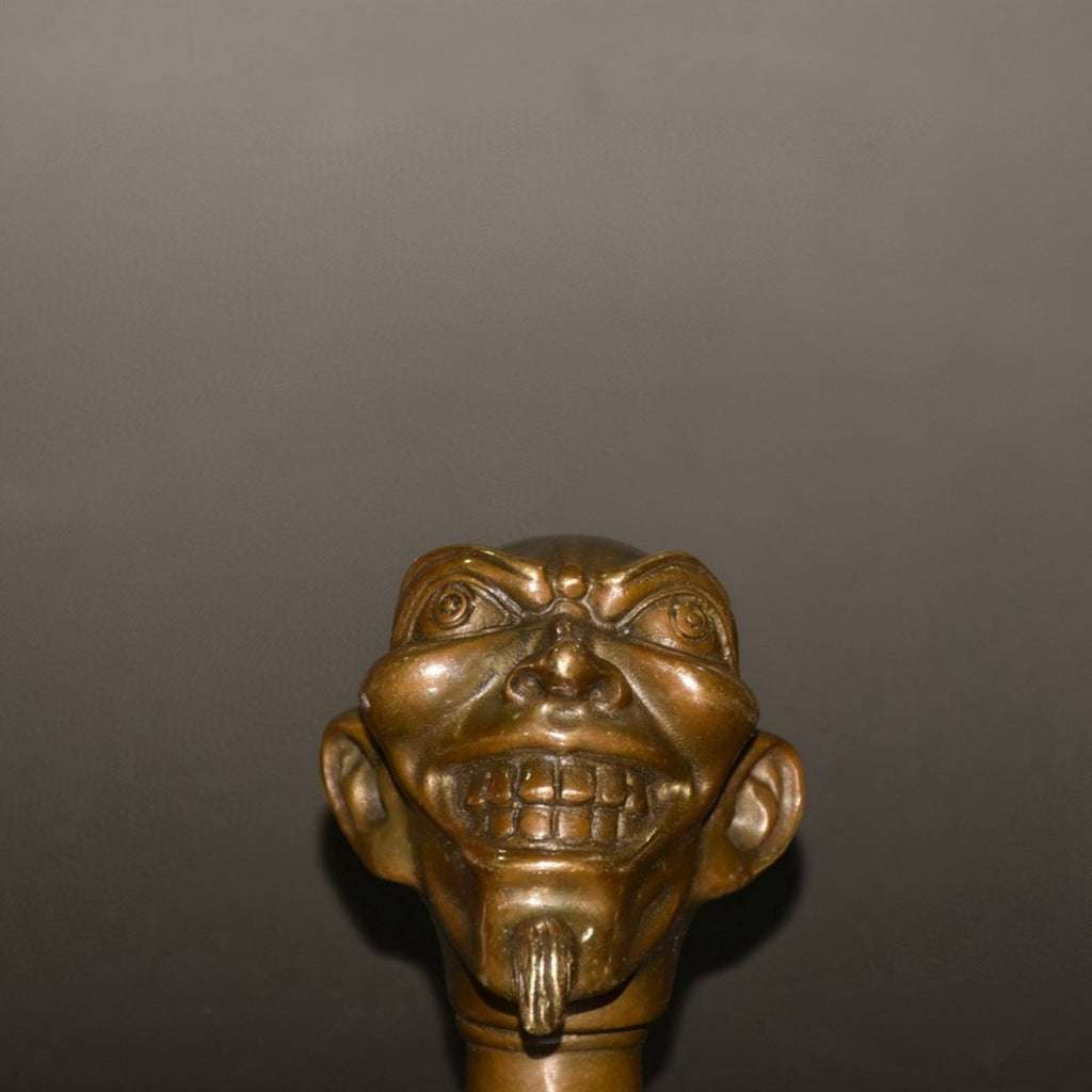 Pure copper Luohanfo crutch head ornaments