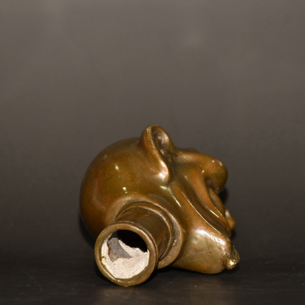 Pure copper Luohanfo crutch head ornaments