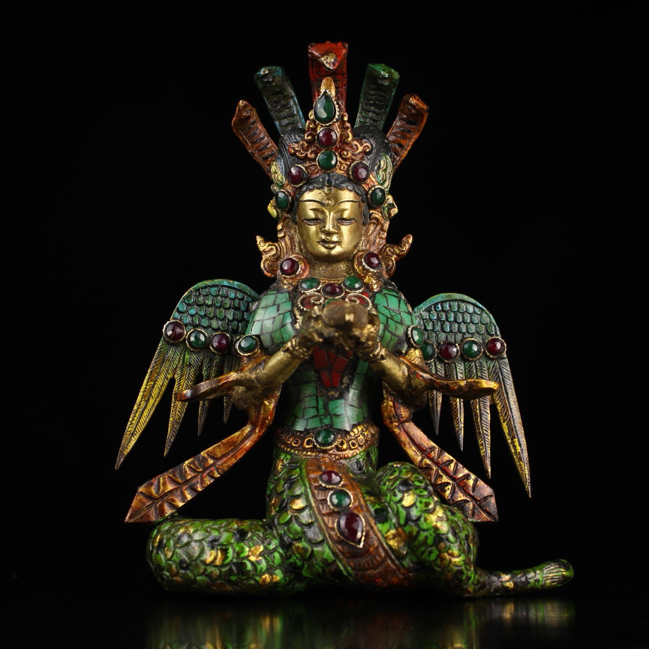 Chinese antique pure copper Bodhisattva statue