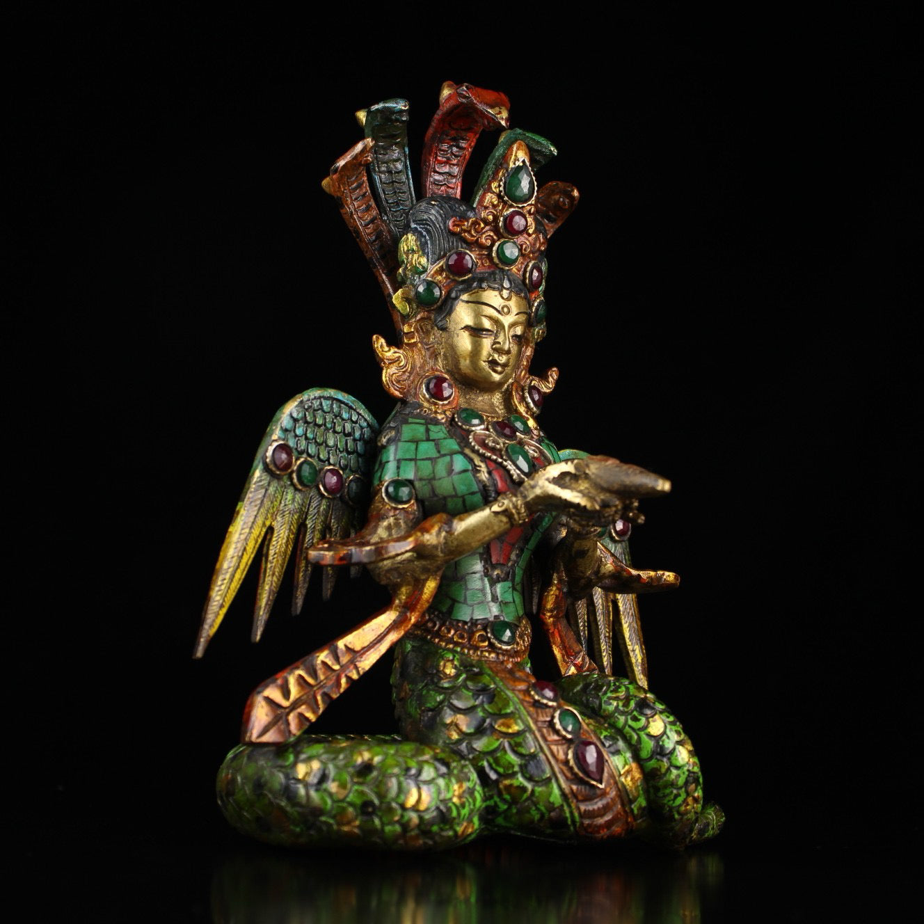 Chinese antique pure copper Bodhisattva statue