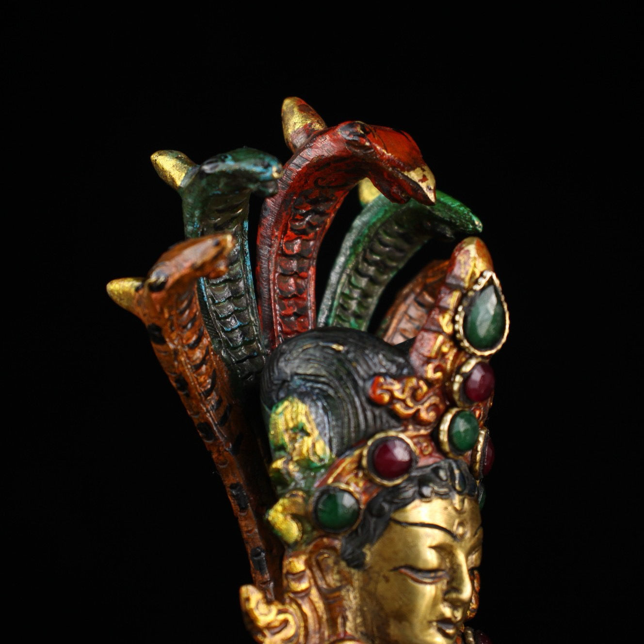 Chinese antique pure copper Bodhisattva statue