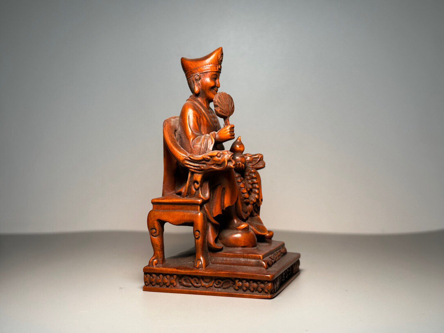 Chinese antique boxwood carving of Jigong Living Buddha