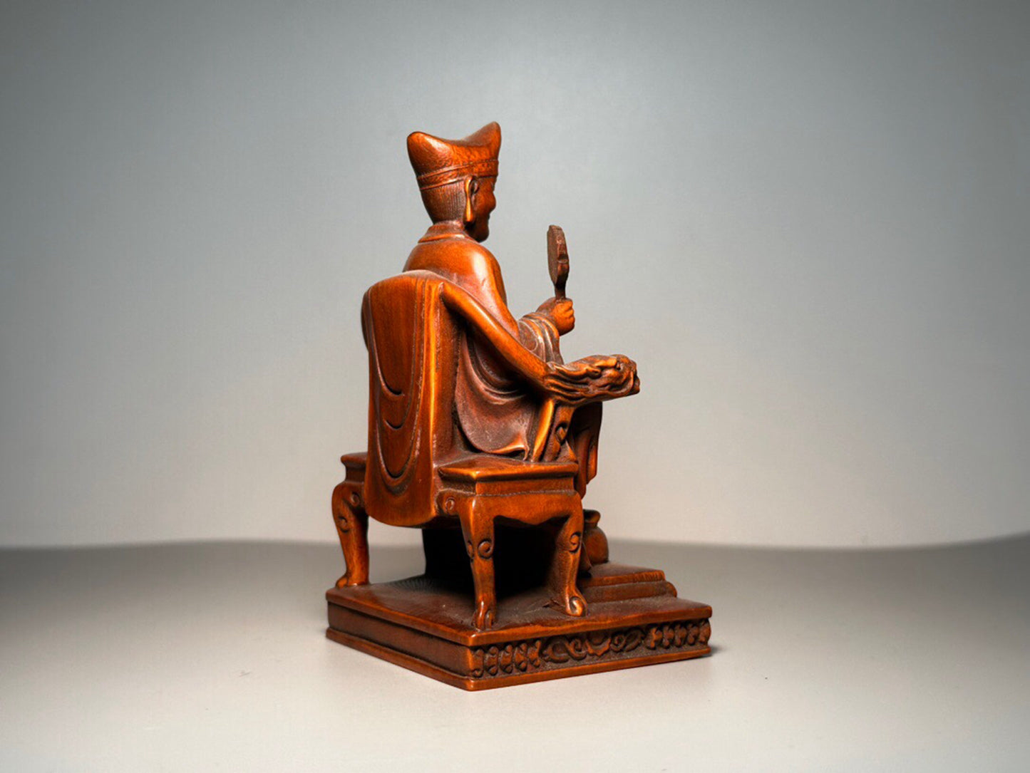 Chinese antique boxwood carving of Jigong Living Buddha