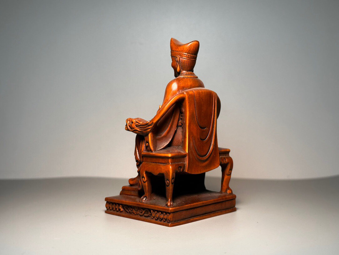 Chinese antique boxwood carving of Jigong Living Buddha