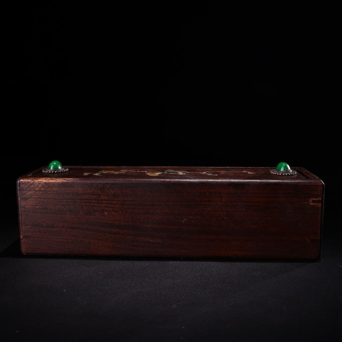 Chinese Antique Old Flower Pear Carved Jewelry Box