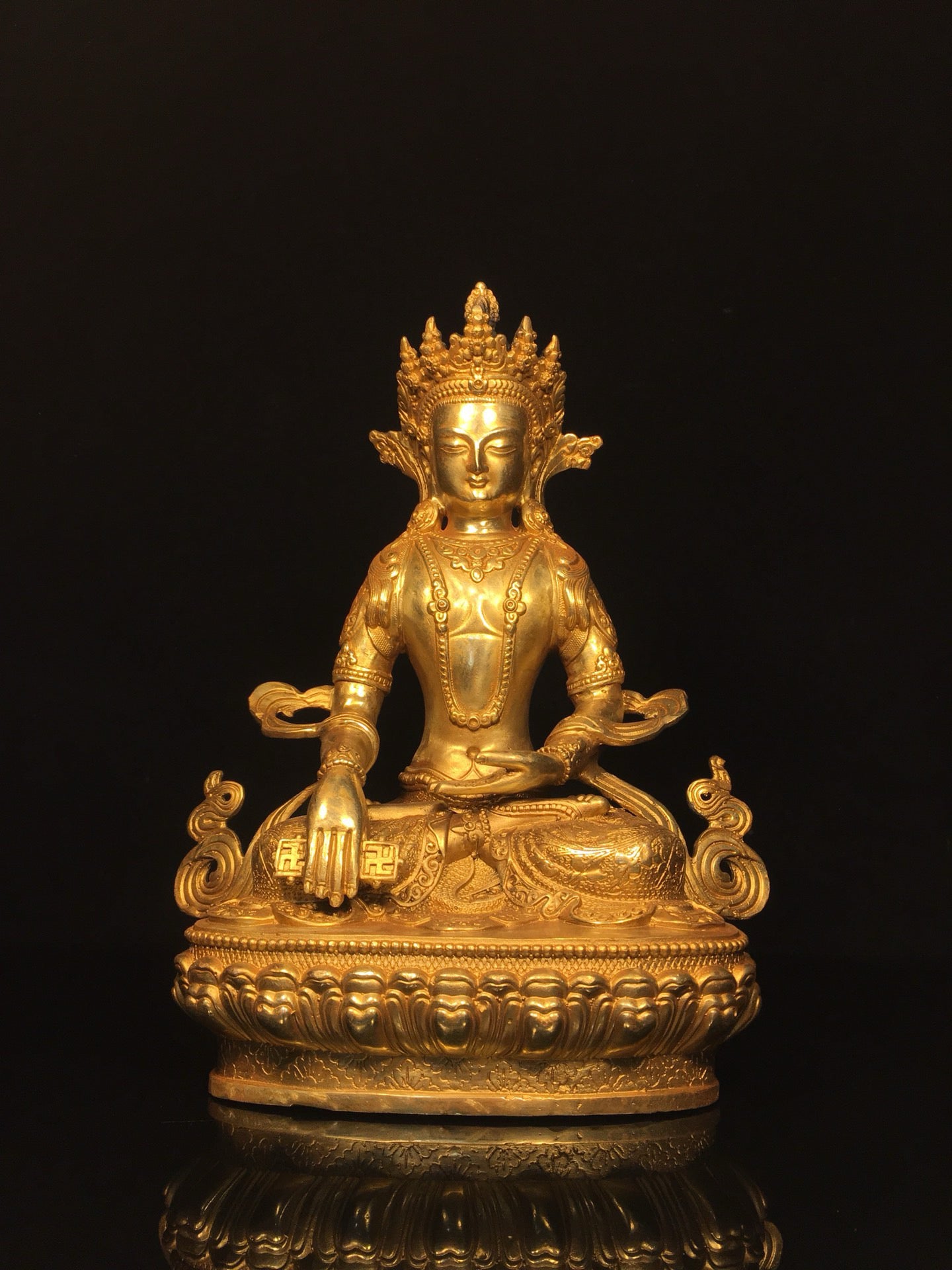Chinese antique pure copper statue of Tara Bodhisattva