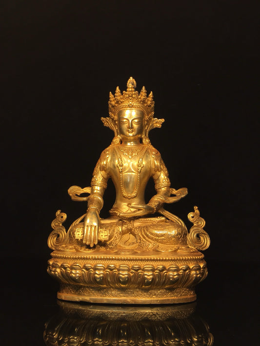 Chinese antique pure copper statue of Tara Bodhisattva