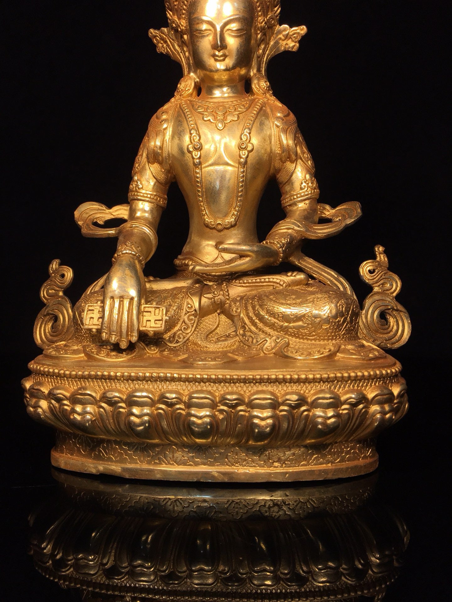 Chinese antique pure copper statue of Tara Bodhisattva
