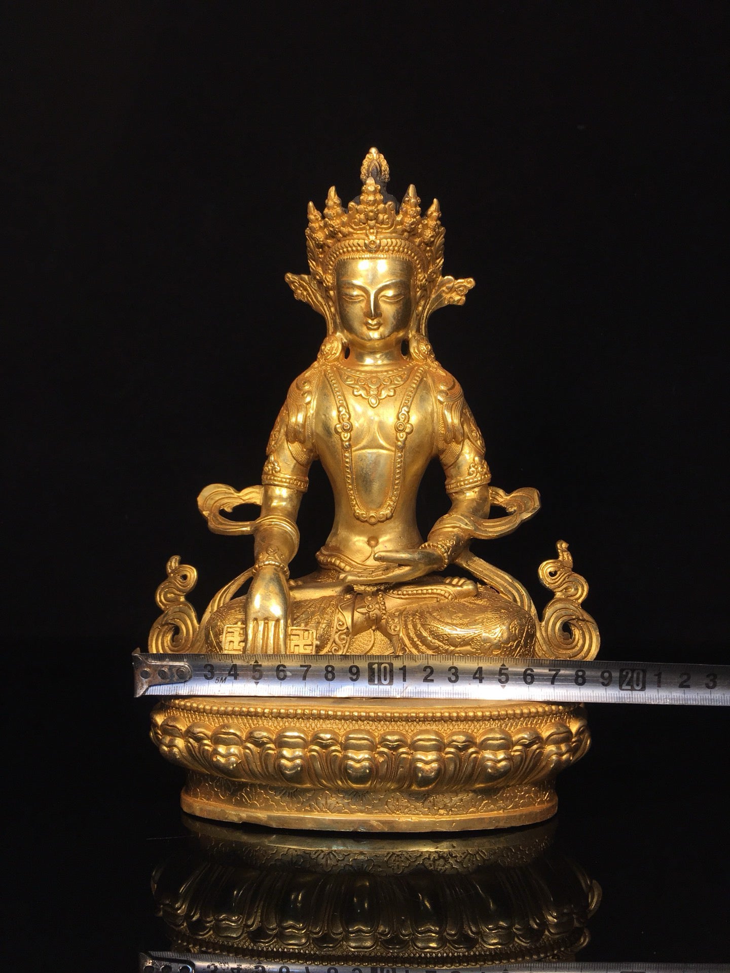 Chinese antique pure copper statue of Tara Bodhisattva