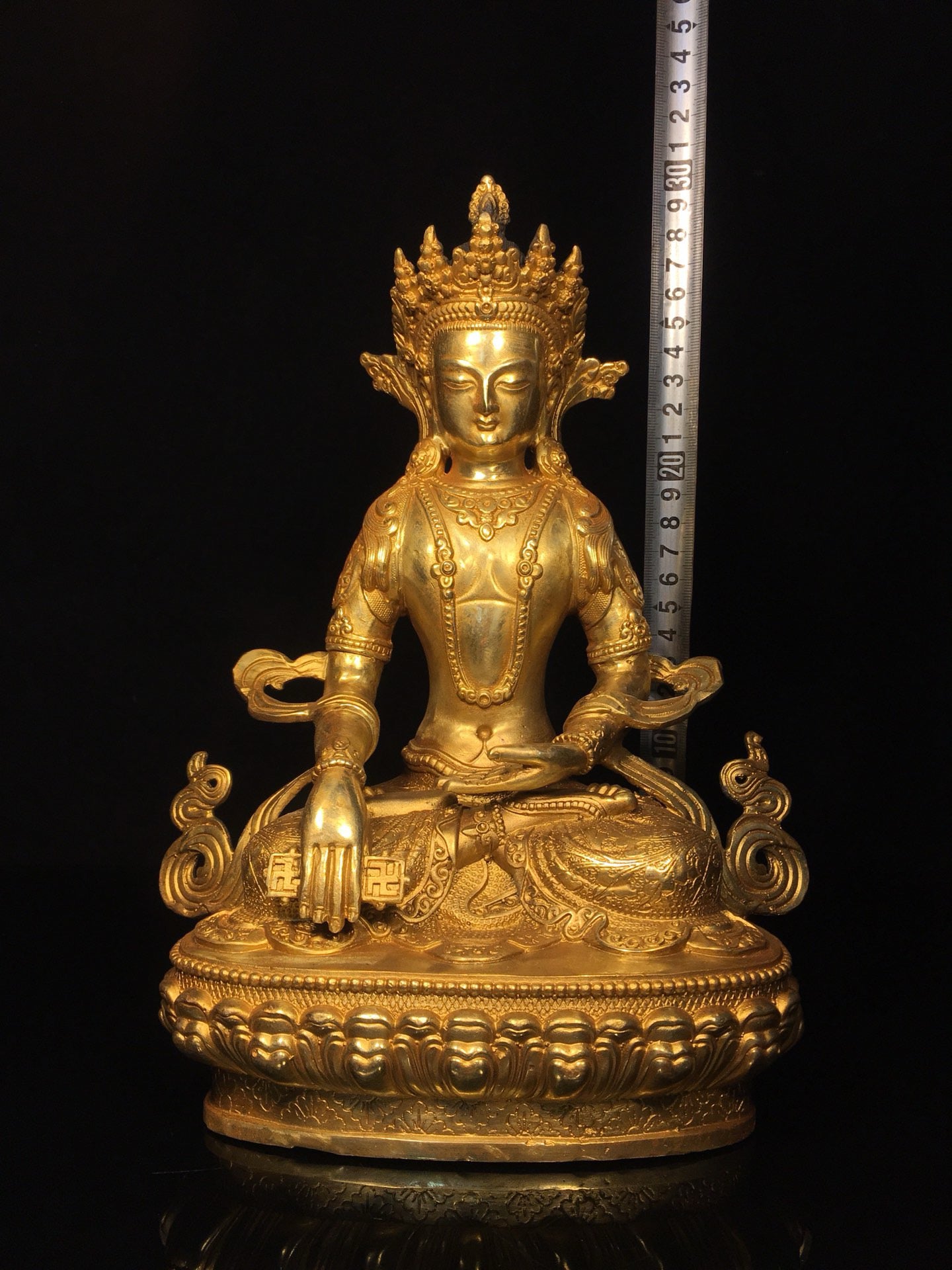 Chinese antique pure copper statue of Tara Bodhisattva