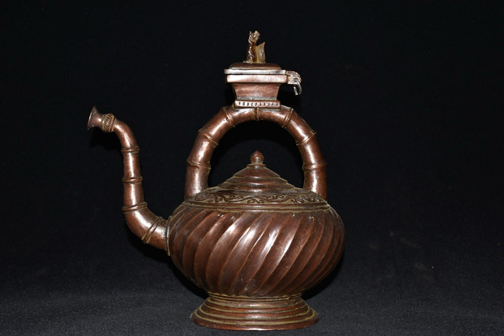 Pure copper imitation purple copper wine pot ornament